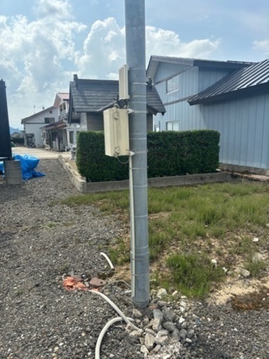 電気引き込み電柱！