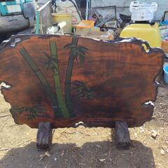 木彫り虎のついたて