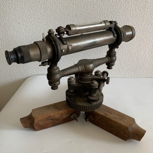 珍品！ 測量機 測量機器 アンティーク 昭和レトロ レトロ トランシット レベル インテリア 測機社 真鍮？ 測量 建築 土木 ヴィンテージ