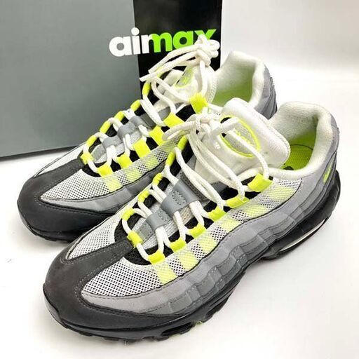 【中古品】NIKE ナイキ エアマックス 95 OG AIR MAX 95 OG スニーカー CT1689-001 ブラック/ネオンイエロー 24.5cm ※箱有り