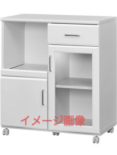 50f 白井産業(Shirai) カウンターワゴン レンジ台 ホワイト 白 幅73.9 高さ84.1 奥行41.9cm BRM-8575SL WH ベアルモ y072403f