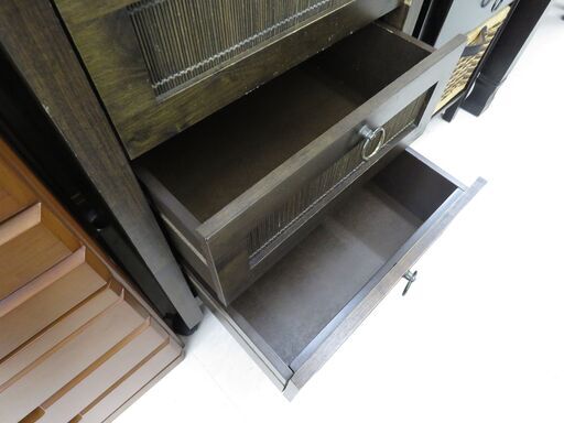 北海道 千歳市/恵庭市 近郊配送 アジアン調 キャスター付き 4段