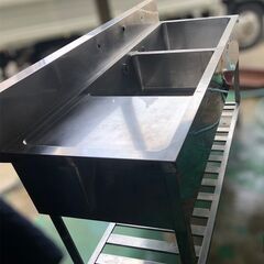 ★2槽水切りシンク 左水切り  W1500xD600xH800+150mm シンク★