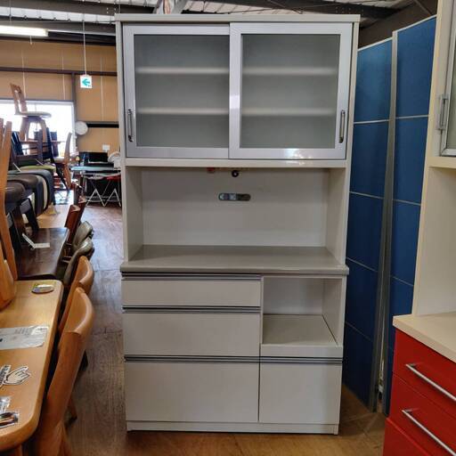 【愛品倶楽部柏店】 ユーアイアガベー 2枚スライド扉キッチンボード キャッスル 105HOP