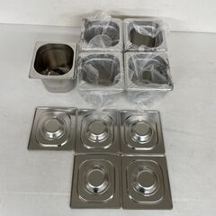 角型キッチンポット フタセット 業務用 5個セットと蓋 J0200