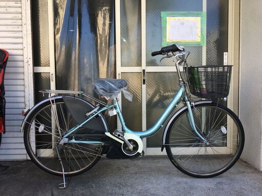 地域限定送料無料　バッテリー新品　ブリヂストン　アシスタ　子供乗せ　新基準　水色　ナチュラ　ビビ　神戸市　電動自転車