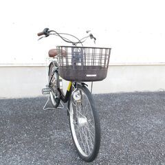 リサイクル自転車 店内多数販売中!　ご来店ください！　早い者勝ち!　シニア向け　シティサイクル　24インチ　ブラウン　内装3段変速　オートライト　安心の大きめサドル　お買い物に便利!!　売れてます!　早い者勝ち!　外観状態は全体的に極めて良好と思います!　m35