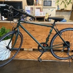 【前後タイヤ・チューブ新品！】6段変速　700×28cクロスバイク　モスグリーン