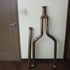 スリーキャッツ製 URS206 200マジェスタ　中間パイプ ストレート マフラー オールステンレス製