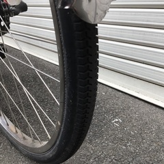 レンタサイクル店で使用していた自転車。Panasonic カラーズ。赤 