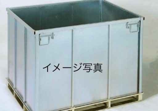 鋼製ボックスパレット　スチール製折りたたみコンテナ　レンタル可能