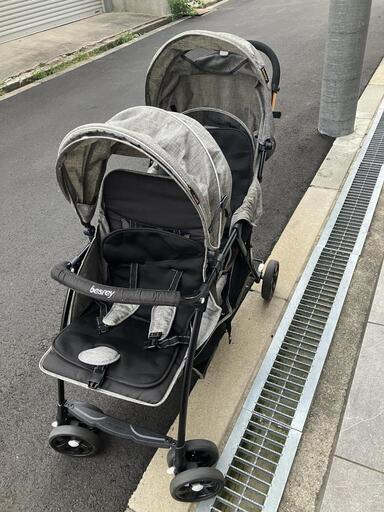 双子縦型ベビーカー