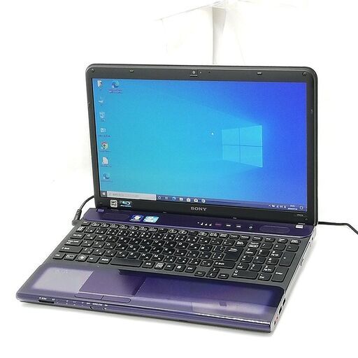 赤字覚悟 高速SSD 15.5型ワイド 紫色 ノートパソコン Sony VAIO VPCCB39FJ 中古良品 Corei5 8GB Blu-ray 無線 Bluetooth Windows10 Office