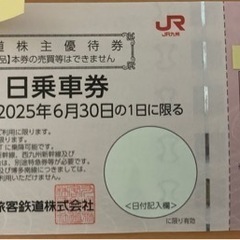 JR九州株主優待 1日乗車券 1枚