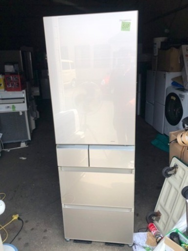 NO 310 福岡市内配送設置無料✨　パナソニック Panasonic エコナビ搭載冷蔵庫 （426L・左開き） 5ドア シャンパンゴールド NR-E438TGL-N