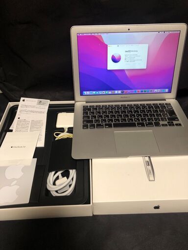 「MacBook Air 13インチ Early 2015 MMGF2J/A」軽量薄型モバイルノートPC / Core i5搭載 / メモリー8GB / SSD-128GB / Webカメラ / Bluetooth / 無線LAN / MacOS(Monterey)\u0026Office2019とWin11Pro(23H2)＆OfficeProPlus選択起動可能