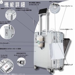 ★リベティ[正規] ストッパー付き キャリケース フロントオープン 機内持ち込み