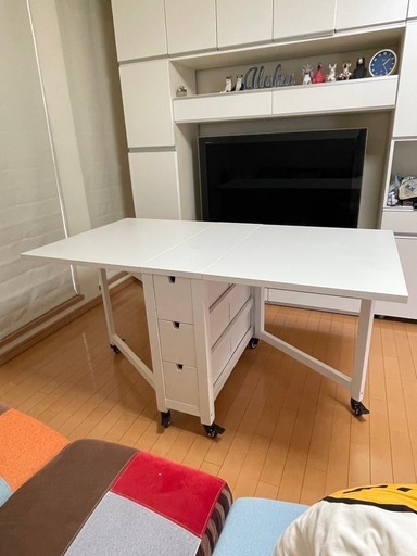 IKEA NORDEN ゲートレッグテーブル　白
