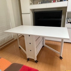 IKEA NORDEN ゲートレッグテーブル　白