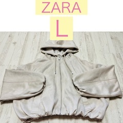 ZARA レディースパーカー ジャケット フード付きジャケット L