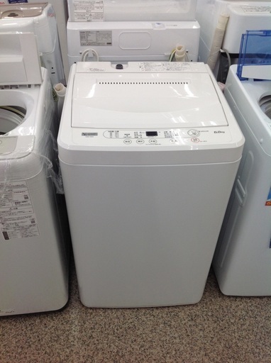 「ジモティー見た」で5％OFF！【6kg全自動洗濯機】6kg全自動洗濯機 ヤマダ電機 ヤマダセレクト YWM-T60H1 6kg 2023年製:ホワイト