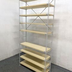 無印良品/MUJI スチールユニットシェルフ 奥行25cm 棚板9枚 ハイタイプ 