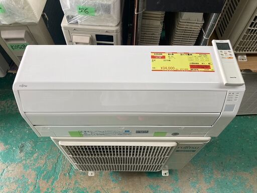 K05469　富士通　2019年製　中古エアコン　主に10畳用　冷房能力2.8kw/暖房能力3.6kw