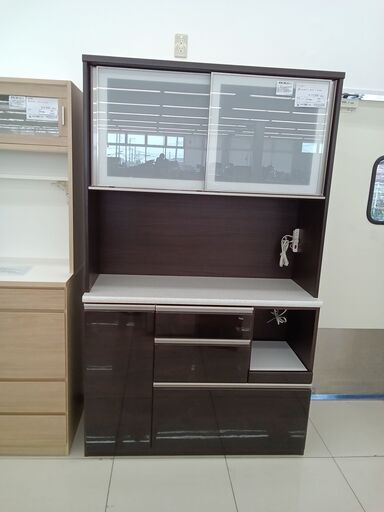 ★ジモティ割あり★ NITORI レンジボード ブラウン H200×D45×W120.5 クリーニング済み HJ3831