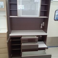 ★ジモティ割あり★ NITORI レンジボード ブラウン H200×D45×W120.5 クリーニング済み HJ3831 ☆ジモティ割あり☆ NITORI レンジボード ブラウン H200×D45×W120.5