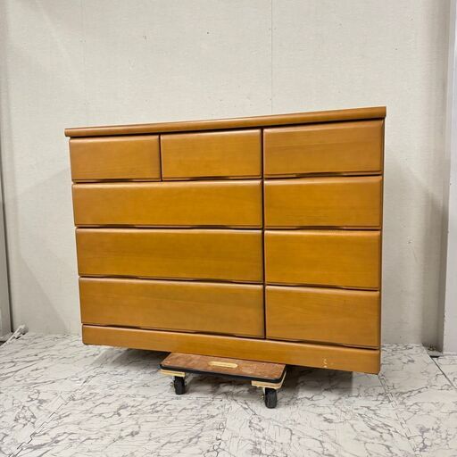 18854  NITORI 4段　ワイドチェスト　たんす　幅120   ◆大阪市内・東大阪市他 6,000円以上ご購入で無料配達いたします！◆ ※京都・高槻・枚方方面◆神戸・西宮・尼崎方面◆生駒方面、大阪南部方面　それぞれ条件付き無料配送あり！
