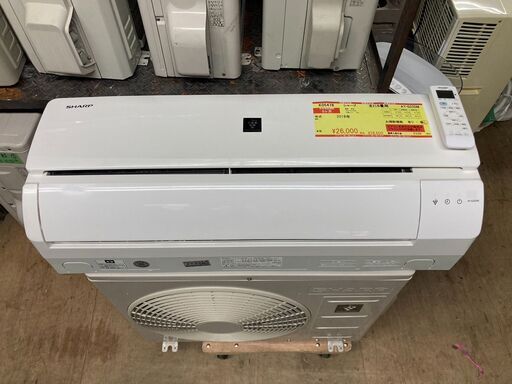 K05478　中古エアコン シャープ 2018年製 主に6畳用 冷房能力 2.2KW / 暖房能力 2.5KW