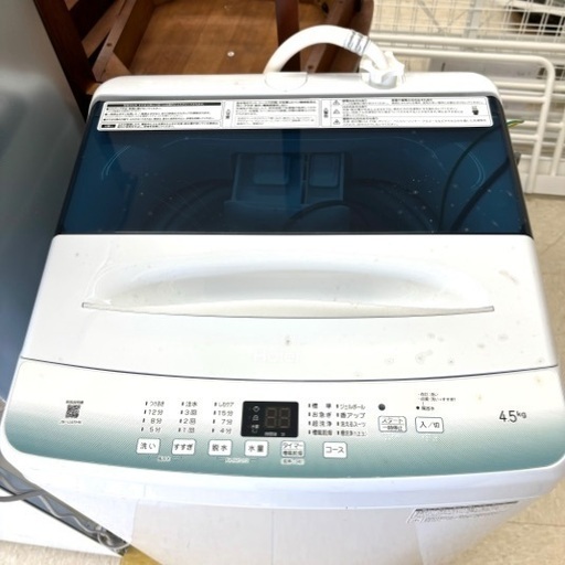 桐生店【現状品】j7-43 Haier 全自動電気洗濯機 JW-U45HK 2022年製 4.5kg
