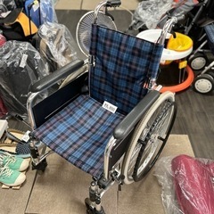 【鹿児島市リサイクルショップスターズ吉野店】車椅子  青  チェック柄 鹿児島市リサイクルショップスターズ吉野店】車椅子 青 チェック柄