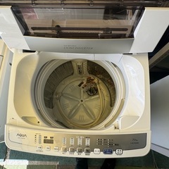 【リサイクルサービス八光】2015年製　AQUA アクア 簡易乾燥機能付き洗濯機（7.0kg） ホワイト AQW-V700C
