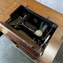 【JANOME】 ジャノメ アンティークミシン 足踏みミシン 昭和レトロ 希少品 木製ケース付 現状品 N0271
