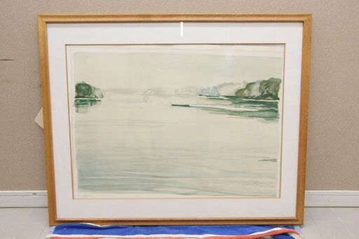 ミッシェル 『河岸』 保証書付き リトグラフ 絵画 絵 版画 111/150 (R2403knxY)