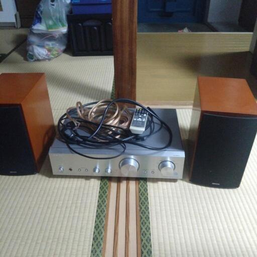 ONKYO A-973 プリメインアンプ C-773 CD プレーヤー D-112ELTD スピーカー 説明書 リモコン 他付 通電確認済み