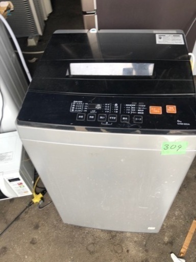 NO 309 福岡市内配送設置無料✨　アズマ 6kg洗濯機 EAW-601A 2019年製