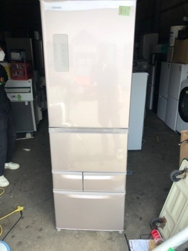 NO 311 配送可能✨　東芝 TOSHIBA 冷凍冷蔵庫 （426L・左開き） 5ドア ピンクゴールド GR-H43GL(NP)