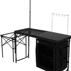 DODクッキングキング オールインワンキッチン 耐熱メッシュ 収納棚付き