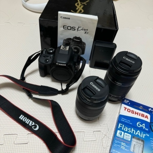canon 一眼レフ　kissx7 望遠レンズ2つ　FlashAir付き
