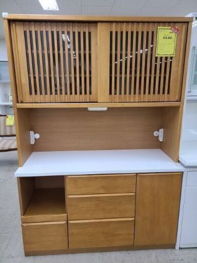 J7321　キッチンボード　食器棚　レンジ台　ナチュラル　クリーニング済　【リユースのサカイ柏店】