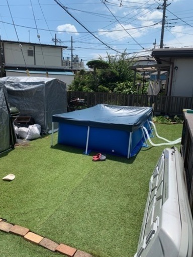 交渉お待ちしてます　Intex プール 3m x 2m x 75cm インテックス　ハシゴ　ろ過装置　フィルター　カバー　塩素　6点セット