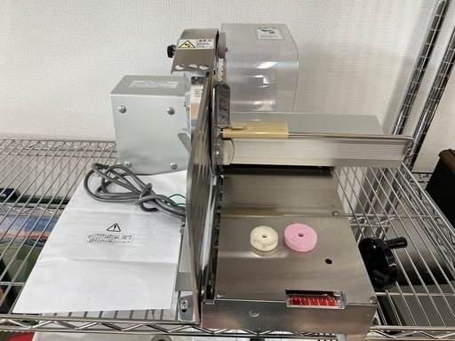 美原店 ヤ 一枚切スライサー　A-70 ALFA70 アルファ　説明書付き　ベーカリー パンスライサー ハクラ精機 100V