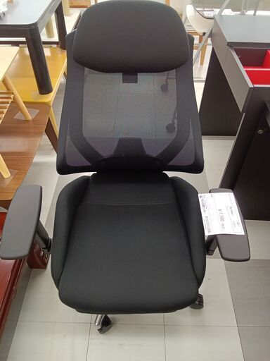 ★ジモティ割あり★  オフィスチェアー ブラック H102×D70×W66 クリーニング済み TC812