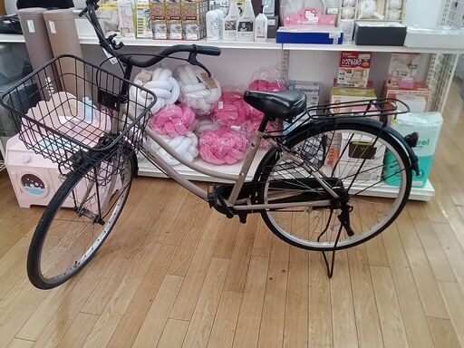 ★ジモティ割あり★  自転車 26インチ ベージュ クリーニング済み TK2673