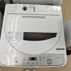 ☆ジモティー割有☆ SHARP 4.5kg洗濯機 ES－GE4C 2018年製 IKD-