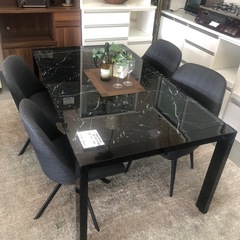 ダイニングテーブルセット　伸長式