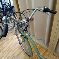 ☆ジモティ割あり☆ 自転車 26インチ グリーン クリーニング済 YJ3272