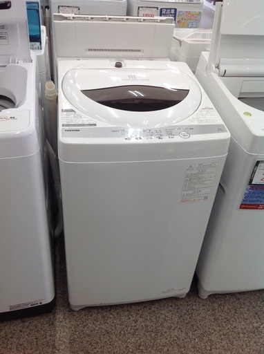 「ジモティー見た」で5％OFF！【5kg全自動洗濯機】5kg全自動洗濯機 TOSHIBA 東芝 AW-5G9 5kg 2021年製:ホワイト